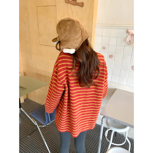 <曾小咸推荐>2.28现货秒杀！微信超特价！宽松慵懒风复古条纹针织长袖T 日常169.99 立减90 秒杀79.99！ 商品图4