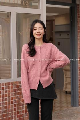 【门店同款】ENJOY冬季“暖冬知性”糖球圆领开衫针织 168897632