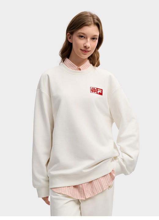 跨年售后 斐乐新年款男女情侣海棠花圆领卫衣 ggd 339132 商品图9