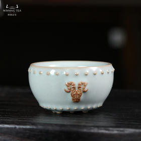 问鼎汝瓷天青羊首战鼓杯