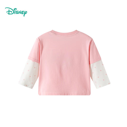 迪士尼（Disney）童装女童长袖T恤甜美运动休闲撞色7A抗菌假两件2026春季新款上衣ZD1FS009 商品图8