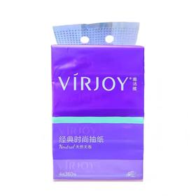 唯洁雅经典时尚抽取式纸巾4层90抽*4包