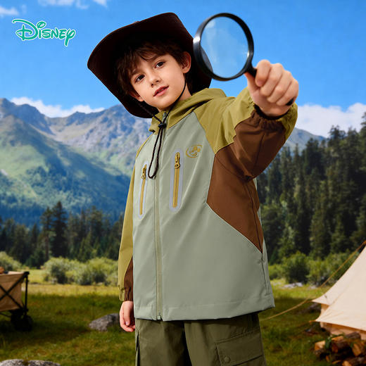 迪士尼（Disney）男童连帽外套潮流户外运动休闲防风拼色外套2026春季新款上衣ZD1FS027 商品图4