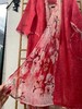 「断码清仓」复古文艺桃红色水墨花枝两件套连衣裙 L码  ZFYY218 商品缩略图7