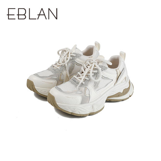 【上新】伊伴2026春季潮流时尚轻便增高老爹鞋B26109101 商品图4