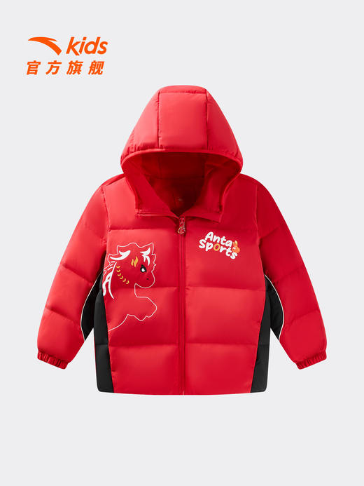 【马年红色新年】安踏儿童男小童羽绒服2026年春新款外套拜年衣服352619607N 商品图3