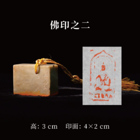 朱广贺丨佛印2-佛印之二 3x4x2CM 手工篆刻印章作品