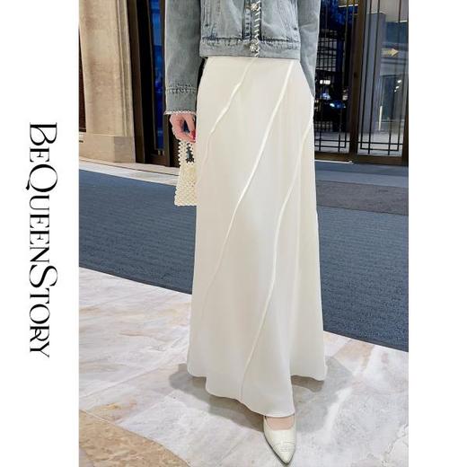 【孤品样衣，不退不换】【银河曲线】2025年极简百搭双层立体醋酸半身裙 商品图2