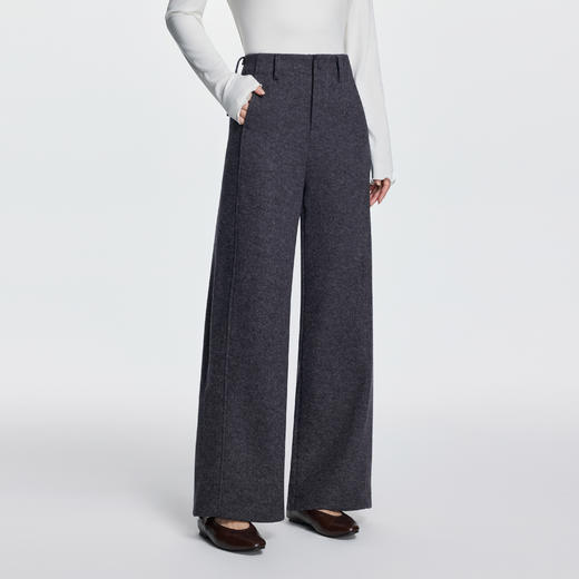 凯喜雅 【弧光裤】 毛呢直筒裤 商品图4