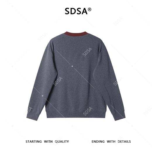 26WY30SDSA男士秋冬新款痞帅男装韩版简约撞色假两件圆领百搭宽松上衣 商品图5