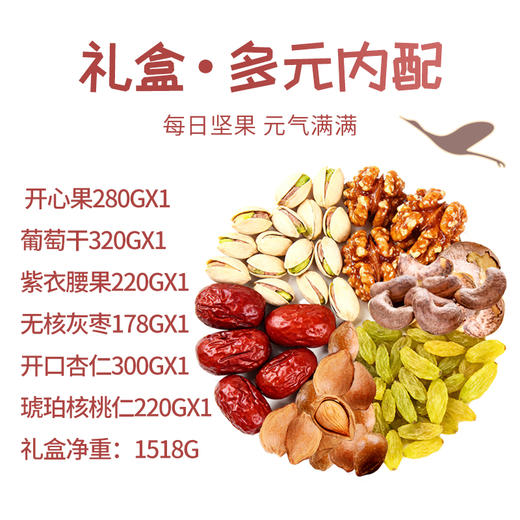 今粮道/申十一1518g干果礼盒（福礼）JLD136 商品图2