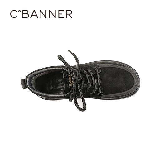 千百度2025冬季男鞋牛皮革柔软舒适质感细腻懒人休闲A25673903 商品图2