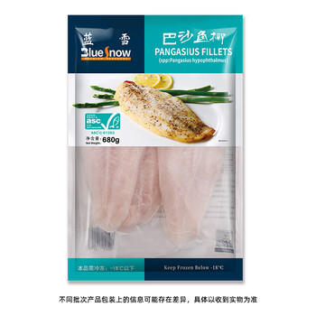 蓝雪冷冻巴沙鱼柳680g 3片袋装去刺去骨非龙利鱼火锅食材生鲜海鲜水产 商品图2