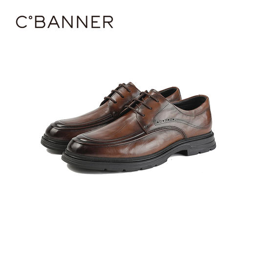 千百度2026春季男鞋经典的圆头设计包容性强商务正装A26162352 商品图5