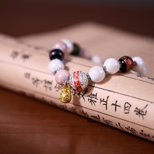 全国限量发行2000套【如意福宝手串】两颗花丝龙凤银珠均含925银，祥龙男款克重有2.8克；凤舞女款克重为2克 商品图3