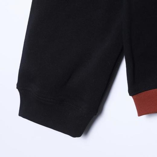 26T07SDSA秋冬新款痞帅男装时尚彩色纽扣拼接撞色立领长袖T恤百搭潮 商品图4