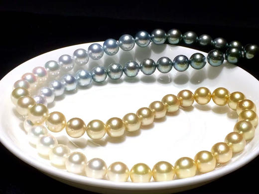 【新年优惠特价】四季彩·南洋彩珍珠项链，大溪地黑珍珠&akoya珍珠&南洋金珍珠珍珠 商品图1