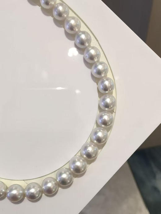 【私席真珠·新年盛宴】极光澳白珍珠项链 ，近圆，有小酒窝，珠光亮，链长约43cm 商品图6