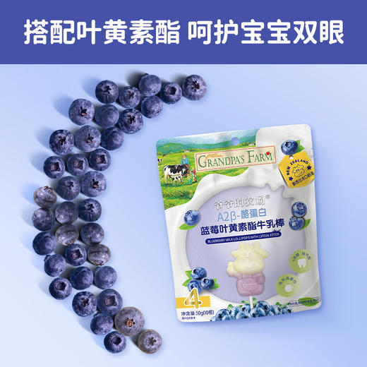 爷爷的农场 A2β-酪蛋白牛乳棒 蓝莓草莓棒棒儿童营养奶片儿童零食3岁+ 商品图3
