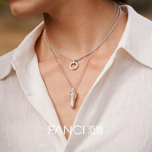 Fanci范琦 马首系列以梦为马银项链白纹石新年情侣送男友生日礼物 商品图4