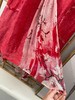 「断码清仓」复古文艺桃红色水墨花枝两件套连衣裙 L码  ZFYY218 商品缩略图6