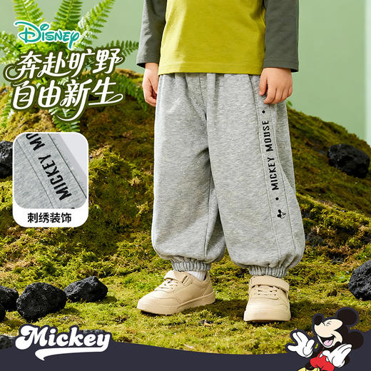 迪士尼（Disney）童装男童束脚长裤潮流帅气肤宽松运动灯笼休闲裤2026春季新款裤子ZD1FK006 商品图2