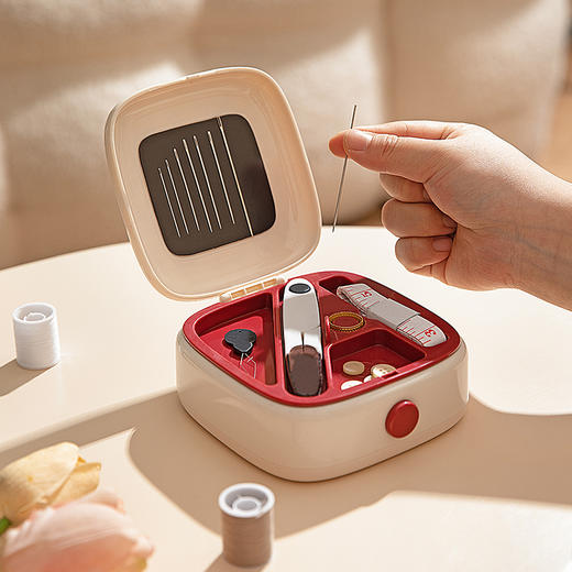 摩登主妇玫瑰假日针线盒家用备婚高质量新款带磁吸缝补针线包套装 商品图3