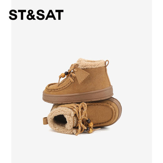 【童鞋】星期六复古休闲绒里保暖男女童棉鞋SSD419DL4N 商品图5