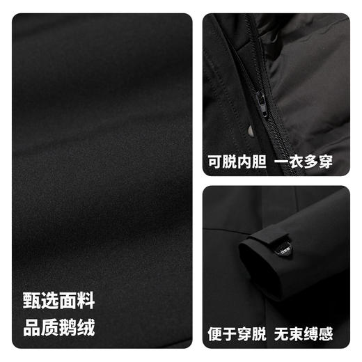 【鹅绒&抗菌无异味】圣得西2025年冬季羽绒服休闲风连帽男款外套 商品图4