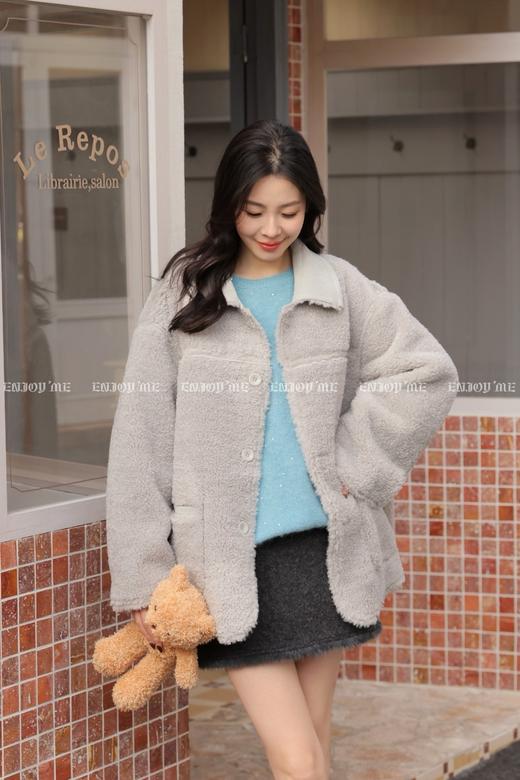 【门店同款】ENJOY冬季“暖冬知性”翻领双面穿毛毛外套 169151875 商品图3