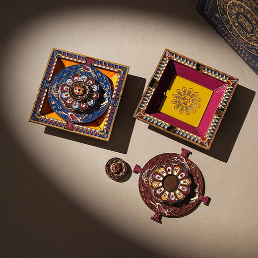 敦煌研究院 【敦煌飞天福愿藻井香盘】 线香室内香插博物馆文创香盘 商品图3