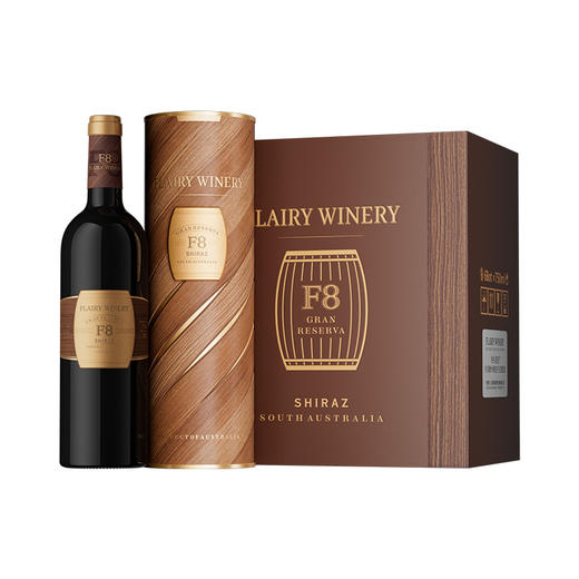 【澳大利亚百年酒庄 有机产品认证证书】F8珍藏橡木桶西拉干红葡萄酒750ml*6瓶（快利酒庄，高端红木纹圆柱包装） 商品图8