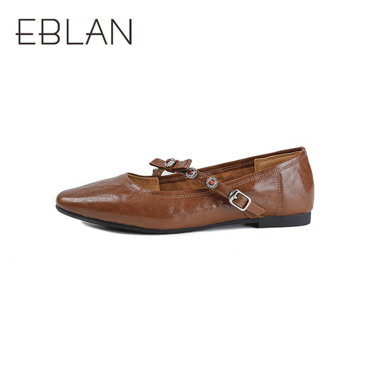 【上新】伊伴2026春季轻便玛丽珍民族风文艺复古风休闲玛丽珍B26109112 商品图1