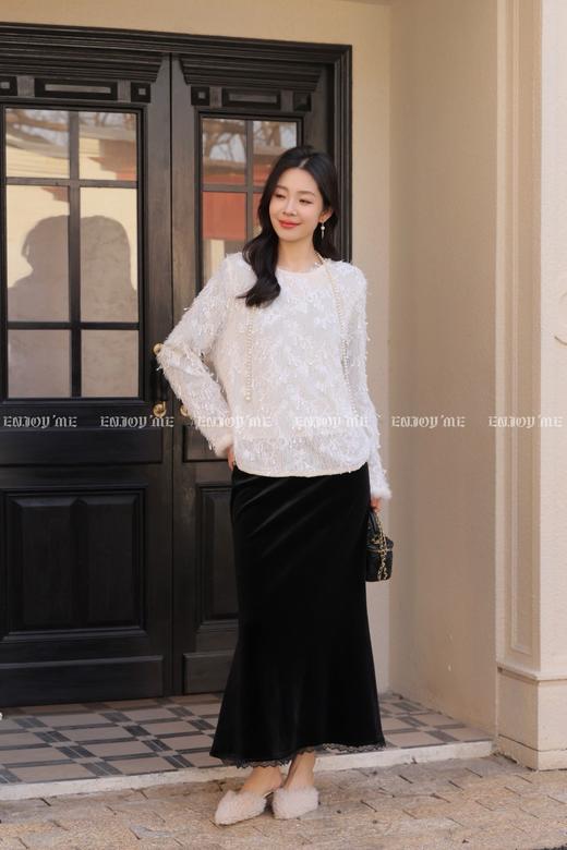 【门店同款】ENJOY冬季“烟火漫春”闪片绣花中式上衣 168995881 商品图8