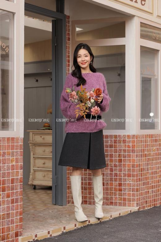 【门店同款】ENJOY冬季“暖冬软糖”拉毛花纱套头针织 169094268 商品图3