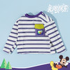 迪士尼（Disney）童装男童长袖T恤休闲运动纯棉山系条纹撞色风格2026春季新款上衣ZD1FS002 商品缩略图7
