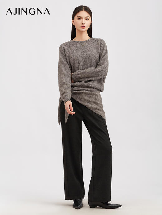 【软糯质感】阿菁娜花纱灰针织披肩软糯质感简约的设计慵懒氛围感F30D320012 商品图4