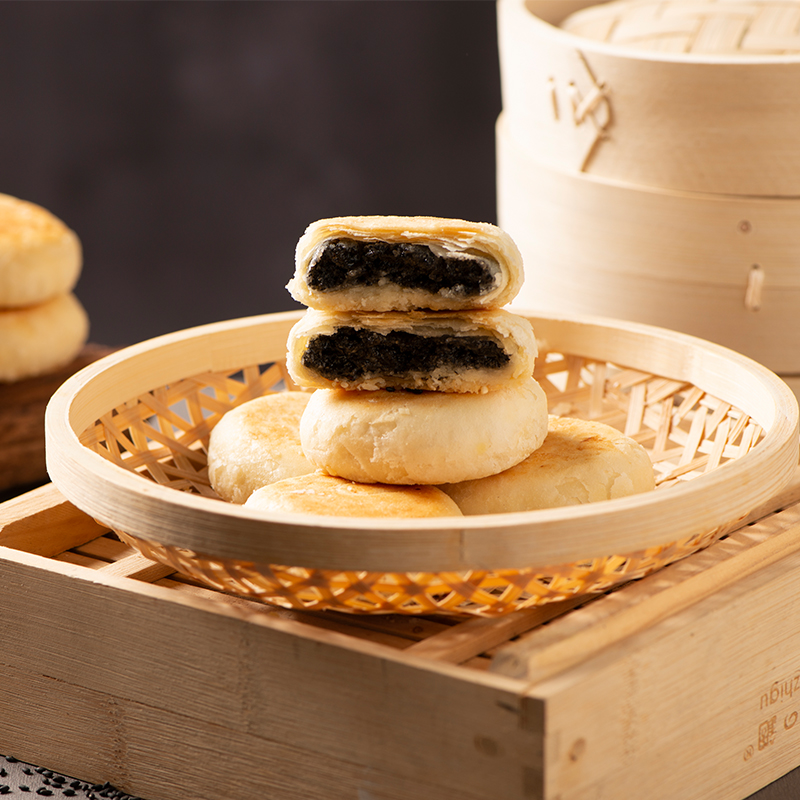 【买2袋 赠蔓越莓牛舌饼1盒、多买多赠、紫苏味不参与】正心朴素 黑芝麻/红豆/绿豆/椰香/紫苏 素饼 糕点 260g/袋【10块/袋】