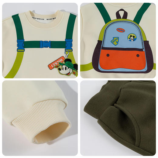 迪士尼男童童装卫衣卫裤运动休闲套装舒适耐磨宽松儿童套装两件套新款ZD1FT001 商品图9