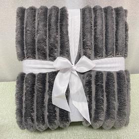 抽条法兰绒毛毯  加厚保暖毛毯办公午睡💤沙发盖毯