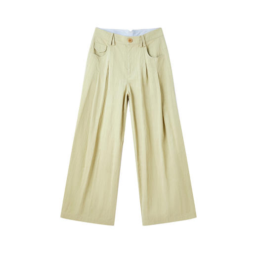 谜底阔腿裤长裤2026年春季新品挺括有型宽松百搭裤子女261MK0206 商品图4