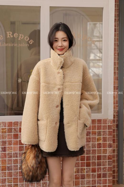 【门店同款】ENJOY冬季“暖冬知性”翻领双面穿毛毛外套 169151875 商品图12