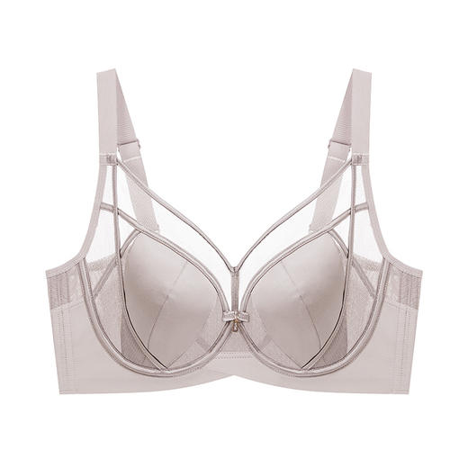 【超美新品❗️桑蚕丝莫代尔蕾丝内衣】17种氨基酸，就像給胸部數上“液体面膜"，零感•无痕•滋养！7A级女薄D杯大胸显小调整型上托聚拢防下垂大码文胸胖mm文胸套装新年马年本命年 商品图7