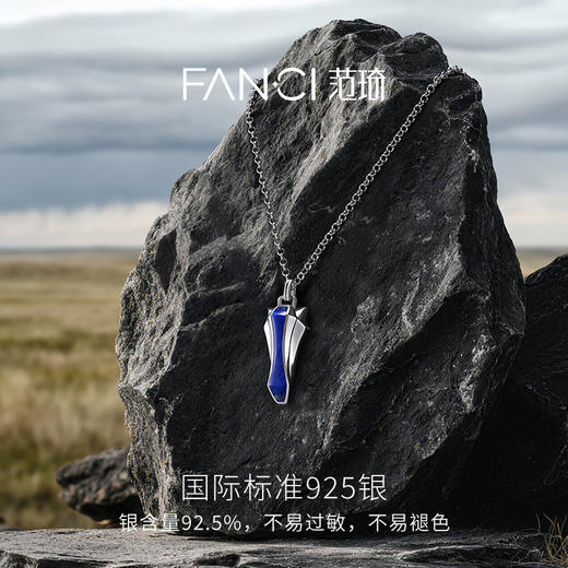 Fanci范琦 马首系列以梦为马银项链青金石新款新年送男生日礼物 商品图2