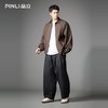 PINLI品立2026春季新款男士潮牌宽松翻领落肩袖纯色茄克外套上衣GD262104007 商品缩略图1