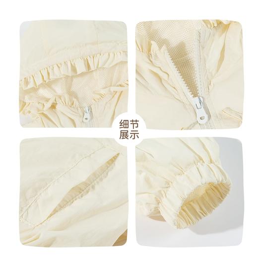 迪士尼（Disney）女童前开带帽外套甜美户外可爱蝴蝶结防晒花边2026春季新款上衣ZD1FS029 商品图4