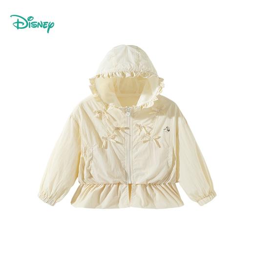迪士尼（Disney）女童前开带帽外套甜美户外可爱蝴蝶结防晒花边2026春季新款上衣ZD1FS029 商品图6