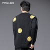 PINLI品立2025秋季新款男士宽松笑脸提花圆领套头针织衫毛衣上衣GD253110198 商品缩略图3