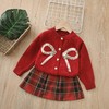 清清美日新年女童毛衣本命年红色秋冬款女宝宝套头衫新款半身亮片套装90-130★ 商品缩略图1