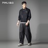 PINLI品立2026春季新款金属烫钻圆领落肩袖套头卫衣上衣男士潮牌BG262109005 商品缩略图1